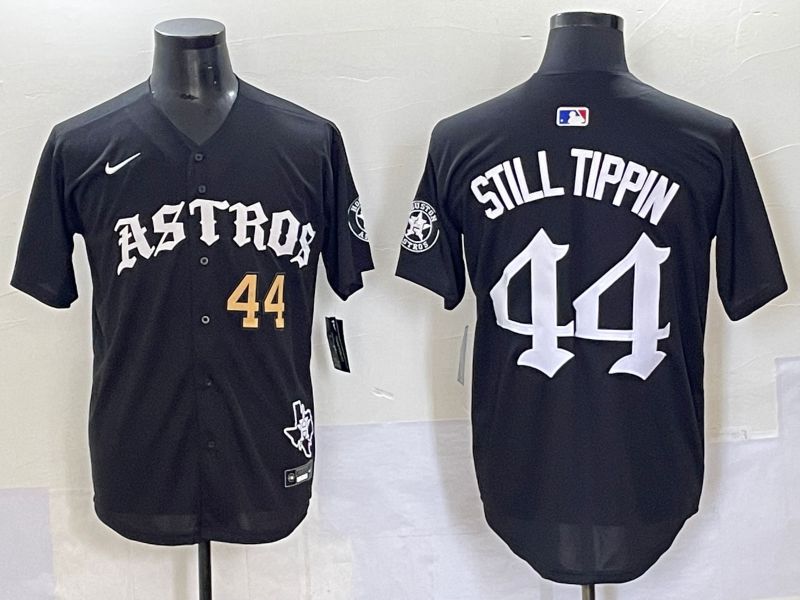 Men 2025 Houston Astros #44 Still Tippin Black Seven generations Joint Name Nike MLB Jersey style 4